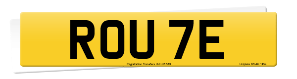 Registration number ROU 7E